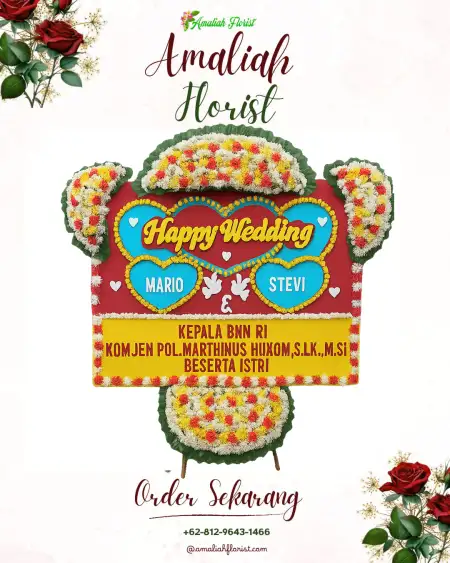 Papan Bunga Pernikahan Nguken